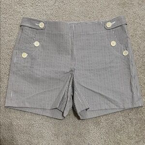Classic Brown and White Striped Women's Shorts